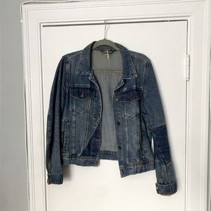 Free People Patchwork Denim Jacket